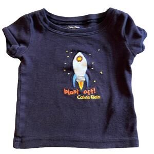 Blast off! Calvin Klein Boys Tshirt 12M - Rocketship